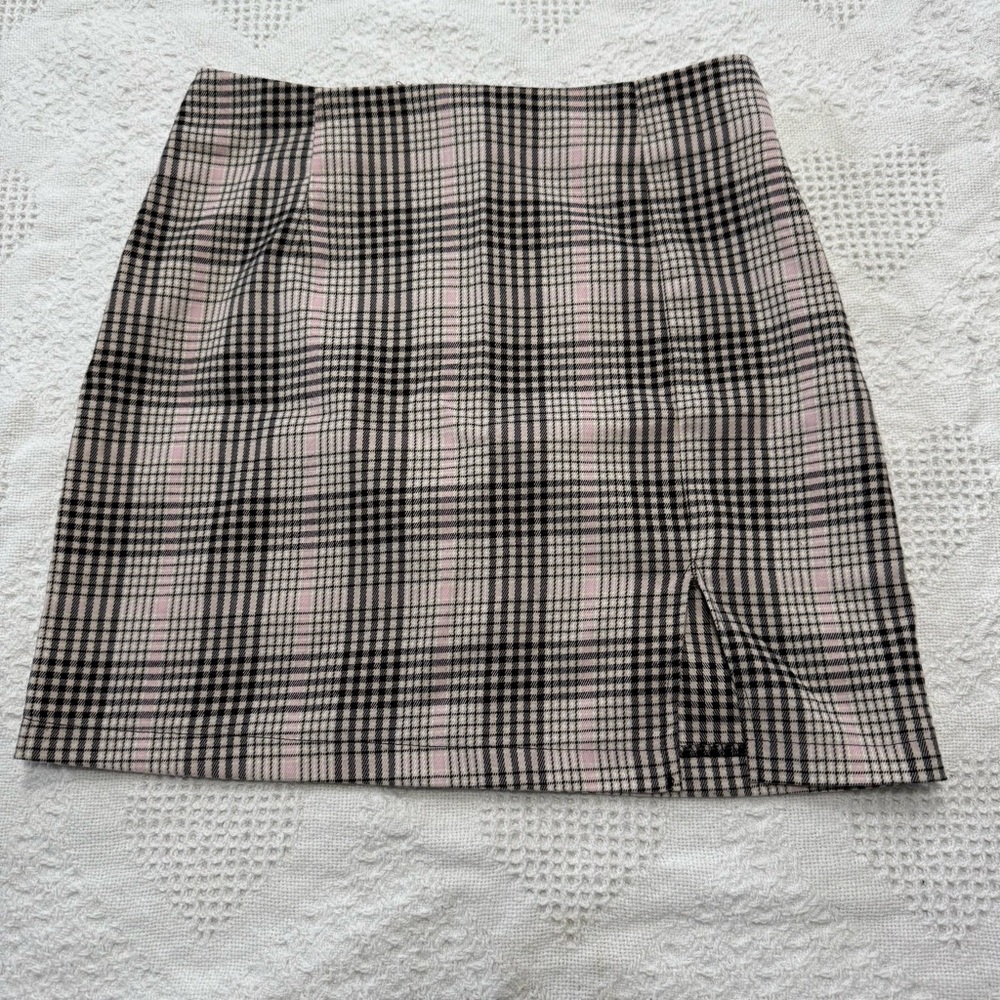 Wild Fable Pink Plaid Mini Skirt (6)